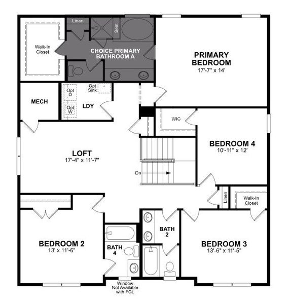 2D floor plan layout of this home in Friendship Village, Apex, NC (Image 4).