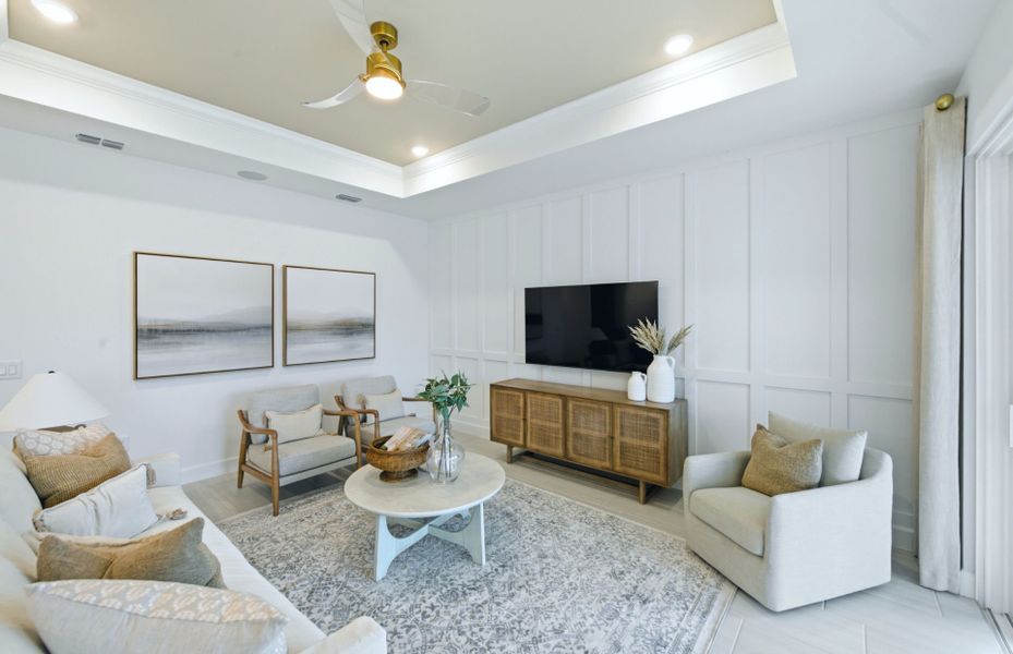 Representative furnished interior of a home built from the Crestmere by Pulte Homes in Reagan Landing, Bradenton (Image 13). Representative furnished interior of a home built from the Crestmere by Pulte Homes in Reagan Landing, Bradenton (Image 13).