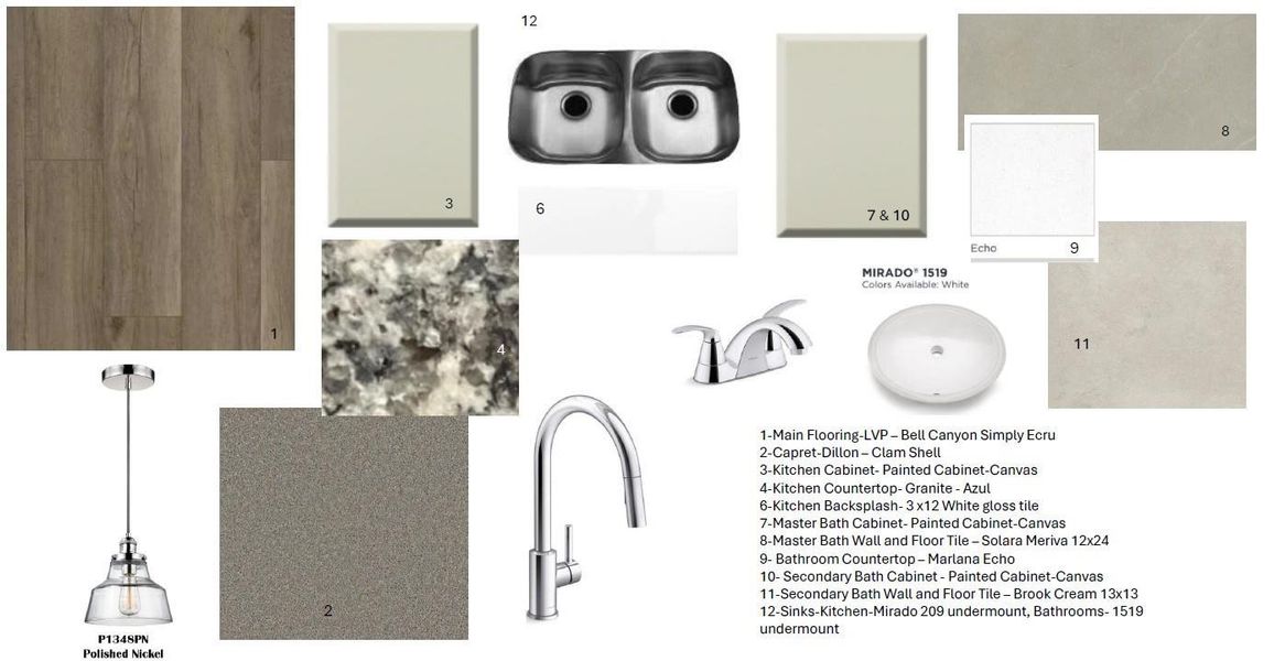 Sample of building materials used in homes in Escondido, Magnolia (Image 3).