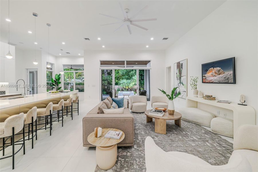 Furnished interior view inside a new home in , Biscayne Park (Image 36).