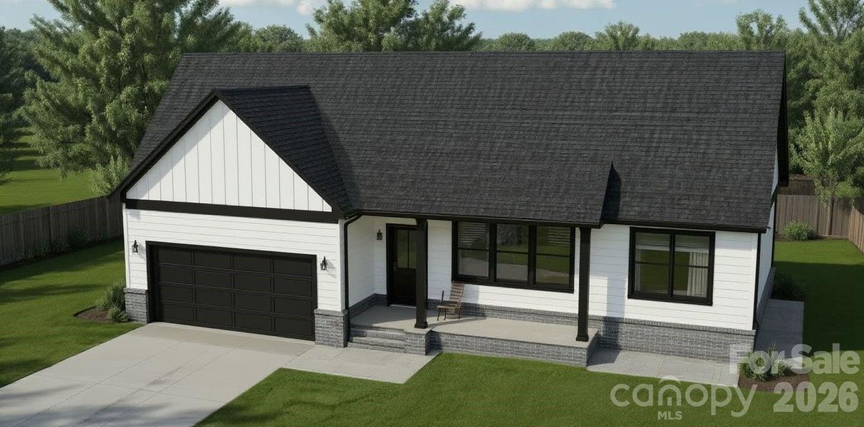 Front exterior of a new home in , Morganton, NC, highlighting curb appeal (Image 4).