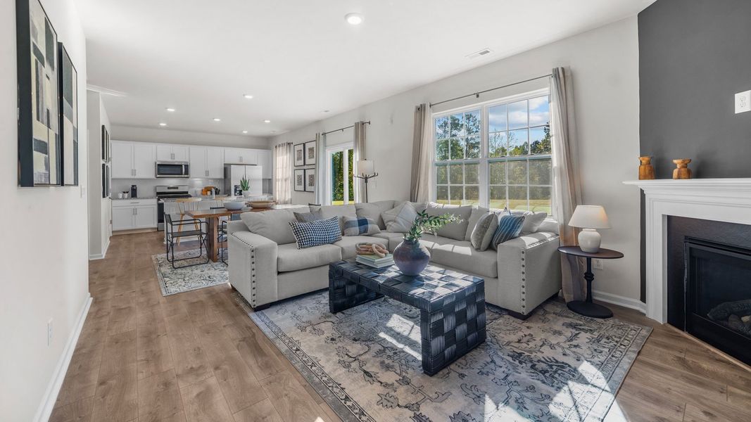 Representative furnished interior of a home built from the PENWELL by D.R. Horton in Bedford Place, Wilson (Image 6).