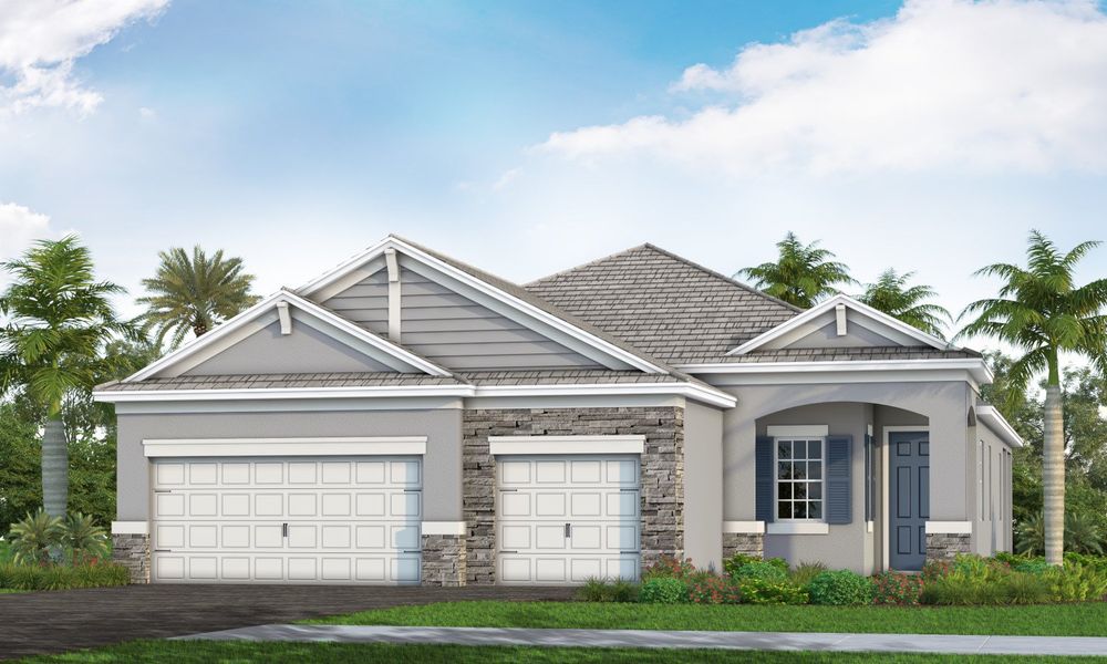 Representative exterior photo of a completed home built from the Sea Mist by Neal Communities in Palm Grove, Bradenton, FL (Image 23). Representative exterior photo of a completed home built from the Sea Mist by Neal Communities in Palm Grove, Bradenton, FL (Image 23).