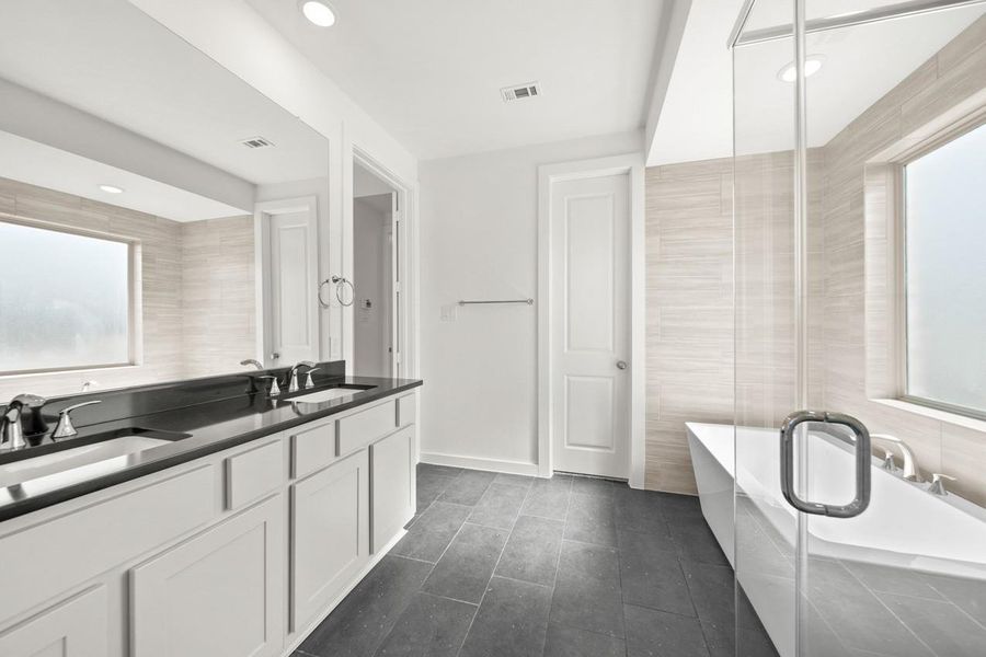 The black accents make this the perfect palette for a natural, Tulum style interior finish!