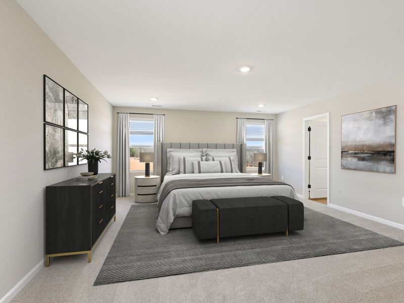 Furnished interior view inside a new home in Watkins Glen, Raleigh (Image 12). Furnished interior view inside a new home in Watkins Glen, Raleigh (Image 12).