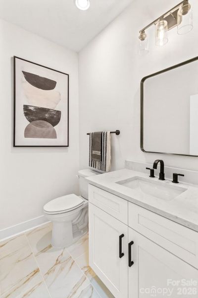 Half Bath on the main. Half Bath on the main.