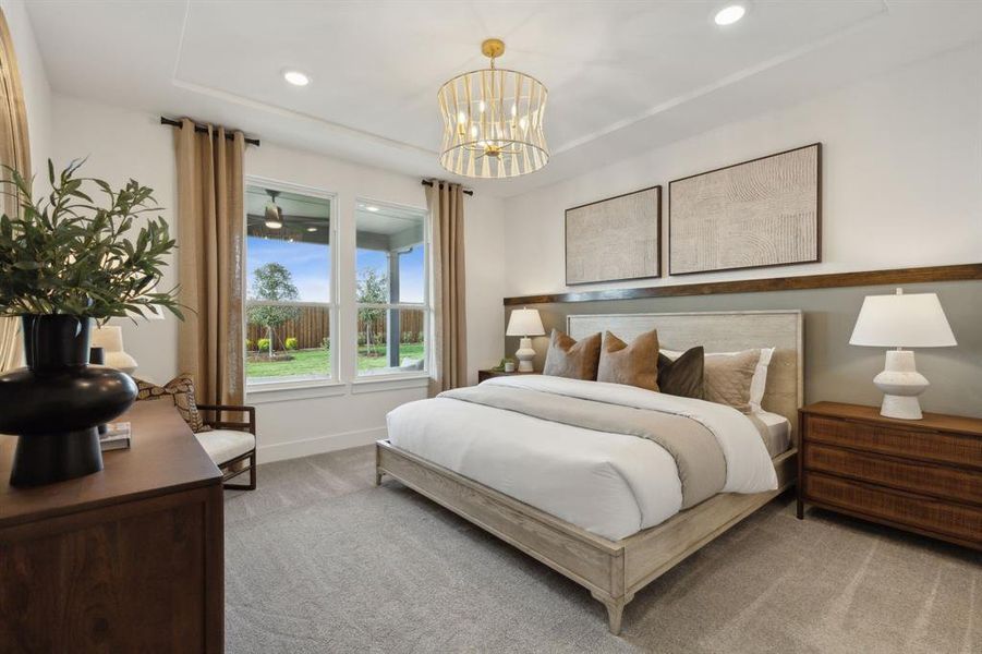 *Model Representation - Spacious owner's suite with private bath