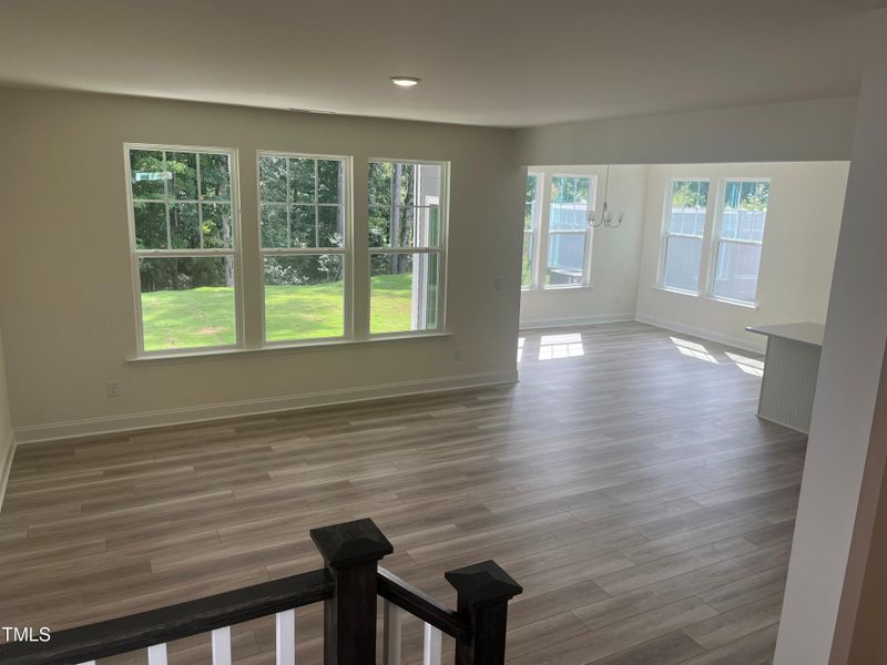 Staircase overlooking Family Room