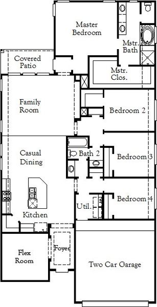 2D floor plan layout for the Wimberly by Coventry Homes in Wildtree, Magnolia, TX (Image 3). 2D floor plan layout for the Wimberly by Coventry Homes in Wildtree, Magnolia, TX (Image 3).