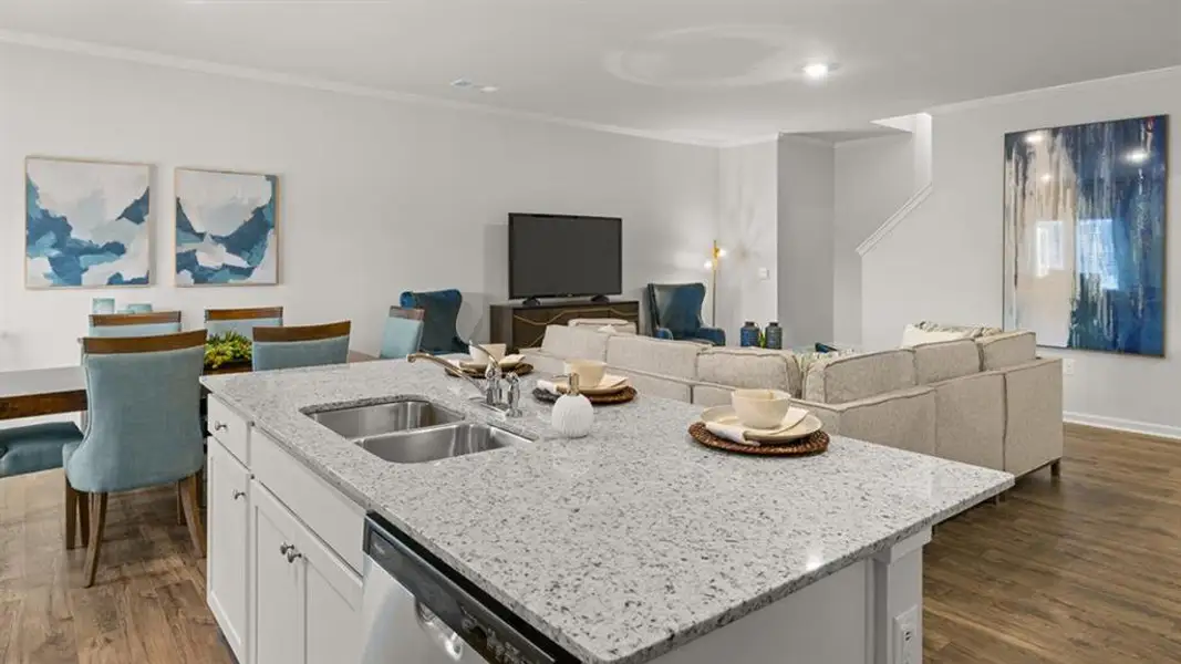 Furnished interior view inside a new home in Oconee Overlook Townhomes, Gainesville (Image 42).