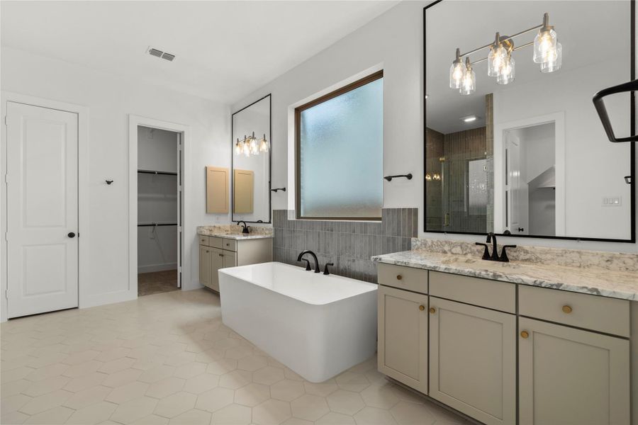 Furnished interior view inside a new home in Bridgeland 45', 50', 70', Cypress (Image 8).