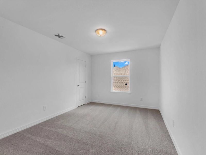 Third bedroom. Sample product photo. Actual exterior and interior selections may vary by homesite. Photo may be virtually staged.