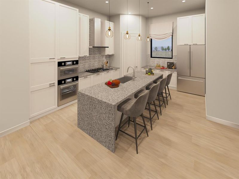 Furnished interior in a model home at Silver Falls in Houston (Image 8).