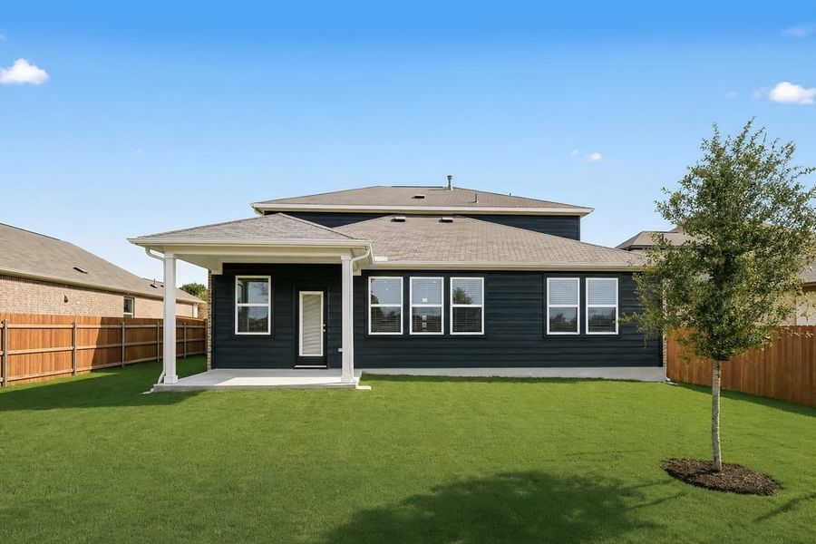 Exterior details and patio area of a home in Lisso, Pflugerville (Image 19).