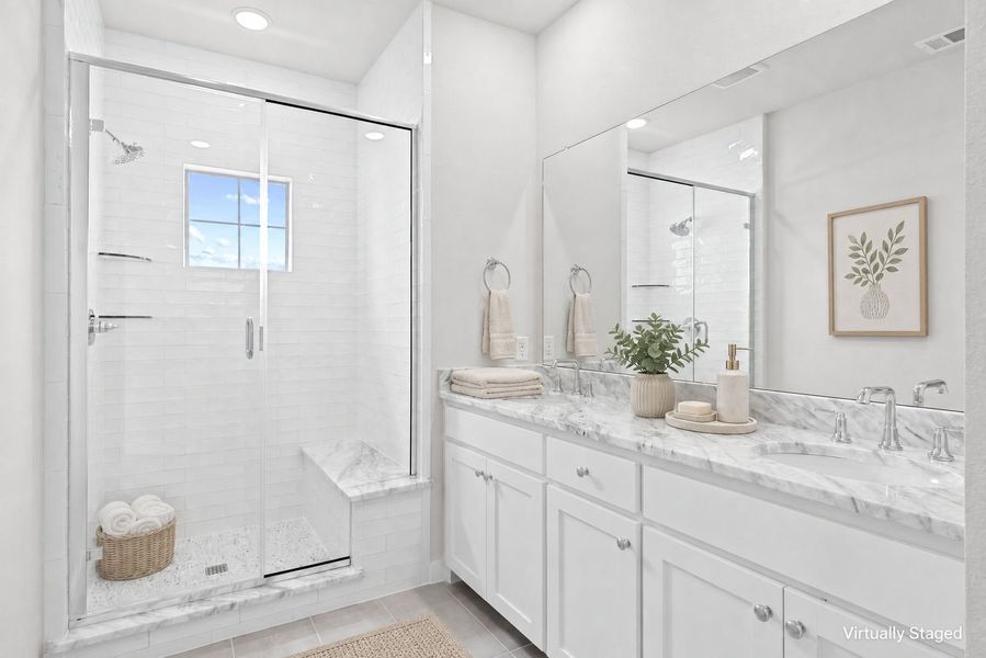 Furnished interior view inside a new home in Wildridge, Oak Point (Image 17).