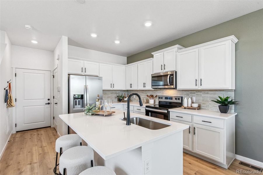 Furnished interior view inside a new home in Settlers Crossing, Commerce City (Image 16).