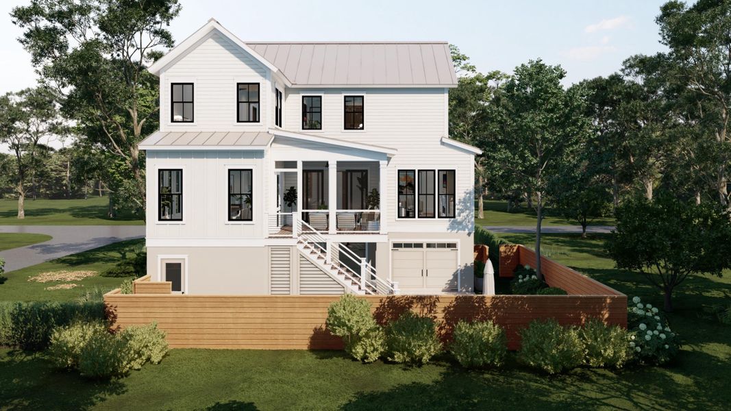 Exterior details and patio area of a home in , Isle Of Palms (Image 33).