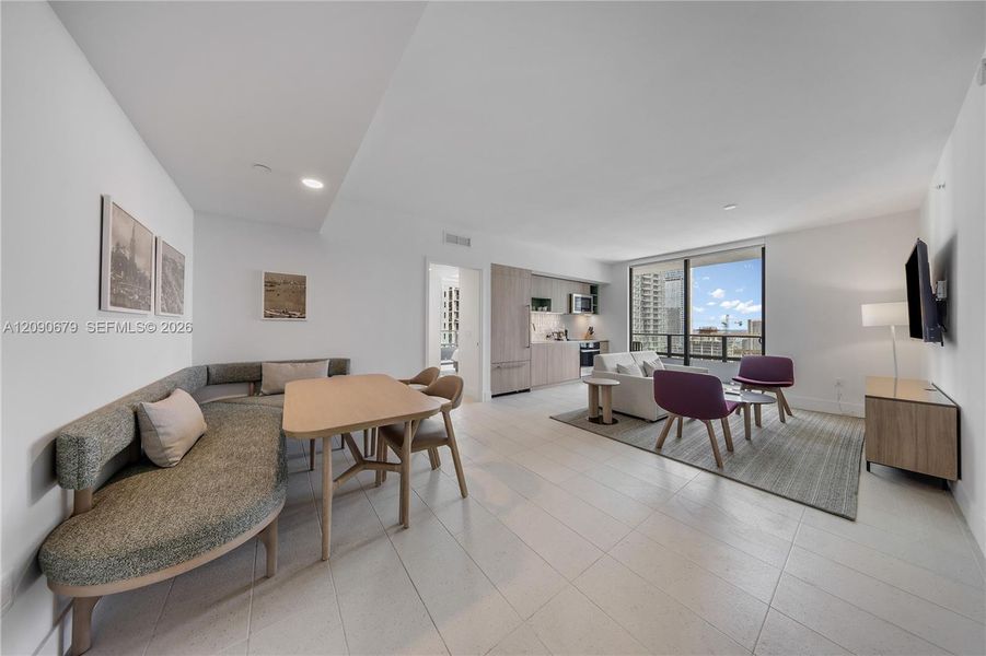 Furnished interior view inside a new home in , Miami (Image 8). Furnished interior view inside a new home in , Miami (Image 8).