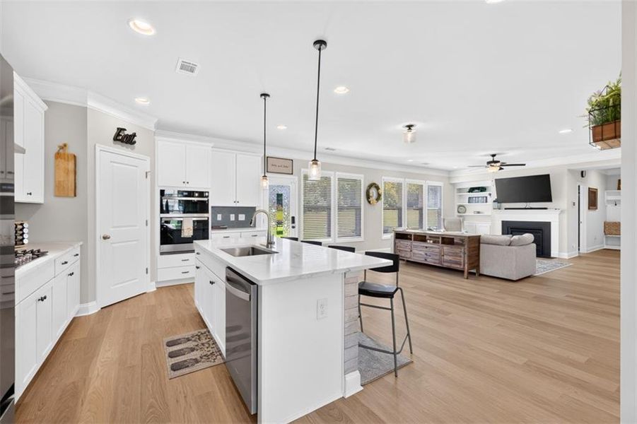 Furnished interior view inside a new home in Porches at Mobley Lake, Dacula (Image 19).