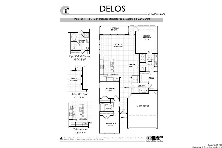2D floor plan layout of this home in Prominence – Now Selling, San Antonio, TX (Image 4).