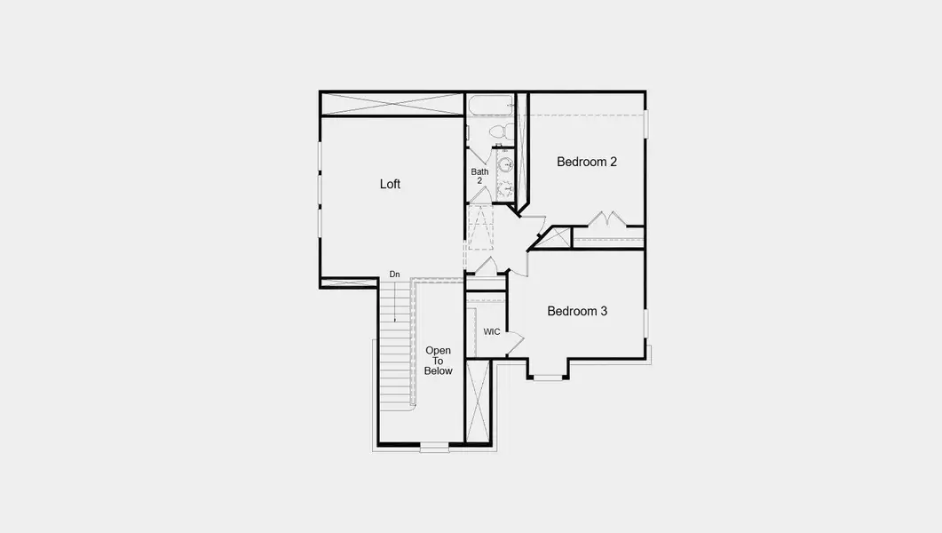 2D floor plan layout of this home in Turners Crossing, Buda, TX (Image 3).