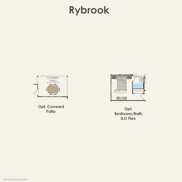 2D floor plan layout for the Rybrook by Pulte Homes in Santa Rita Ranch, Liberty Hill, TX (Image 19). 2D floor plan layout for the Rybrook by Pulte Homes in Santa Rita Ranch, Liberty Hill, TX (Image 19).