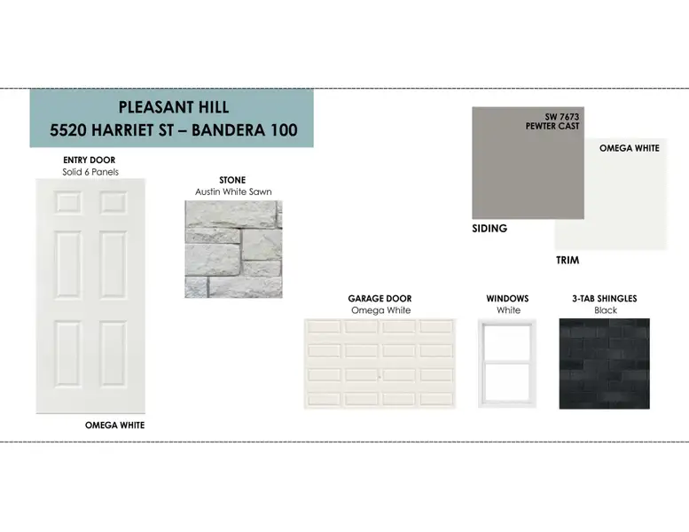 Sample of building materials used in homes in Pleasant Hill, Bryan (Image 3). Sample of building materials used in homes in Pleasant Hill, Bryan (Image 3).