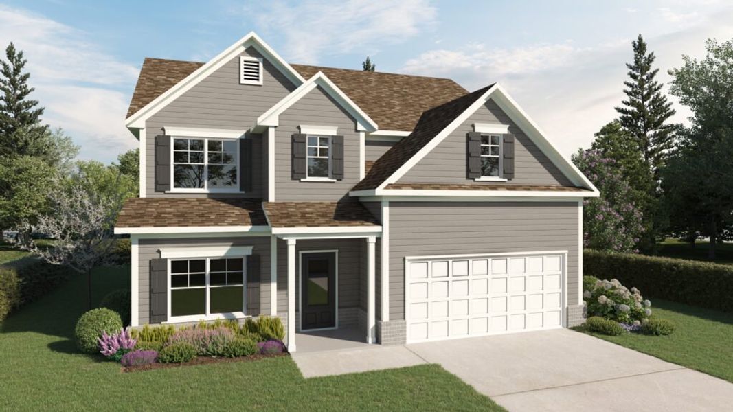 Representative exterior photo of a completed home built from the The Dunford by Direct Residential Communities in The Hills at Cedar Creek, Winder, GA (Image 1). Representative exterior photo of a completed home built from the The Dunford by Direct Residential Communities in The Hills at Cedar Creek, Winder, GA (Image 1).
