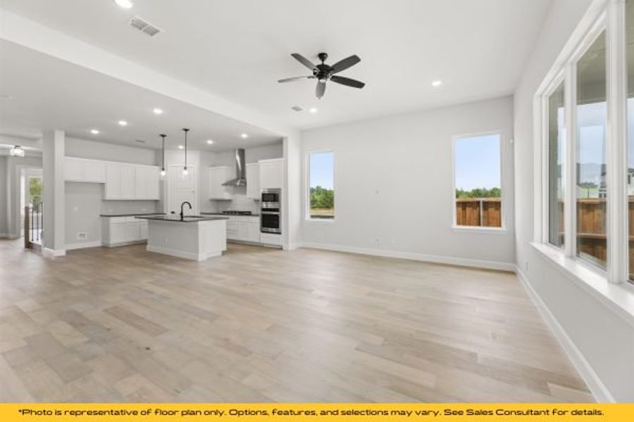 Representative unfurnished interior of a home built from the The Barbados by Stonefield Homes in The Highlands, Rockwall (Image 63).