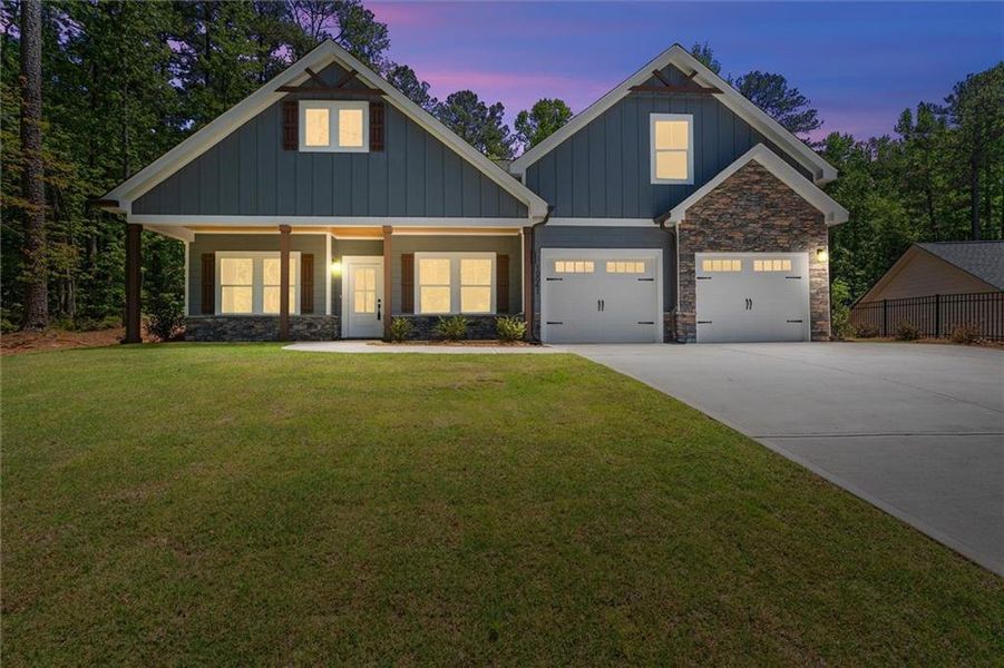 Front exterior of a new home in , Villa Rica, GA, highlighting curb appeal (Image 24).