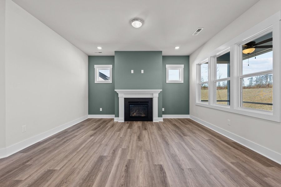 Representative unfurnished interior of a home built from the Raindrops on Roses by Garman Homes in McConnell Ridge, McLeansville (Image 16).