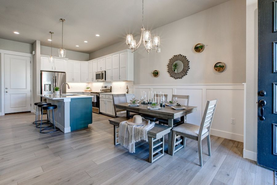 Representative furnished interior of a home built from the The Barrington 2 by Landmark Homes in Highlands at Fox Hill, Longmont (Image 10). Representative furnished interior of a home built from the The Barrington 2 by Landmark Homes in Highlands at Fox Hill, Longmont (Image 10).