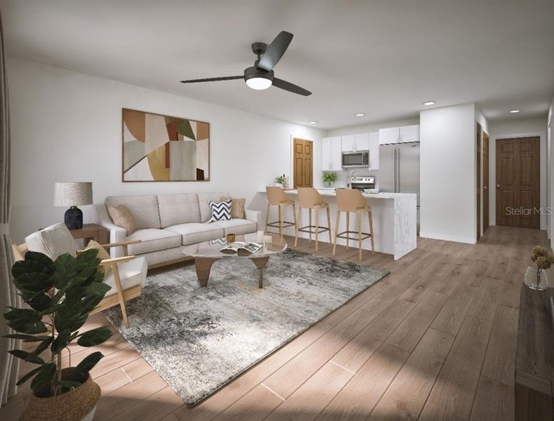 Furnished interior view inside a new home in , Port Charlotte (Image 3). Furnished interior view inside a new home in , Port Charlotte (Image 3).