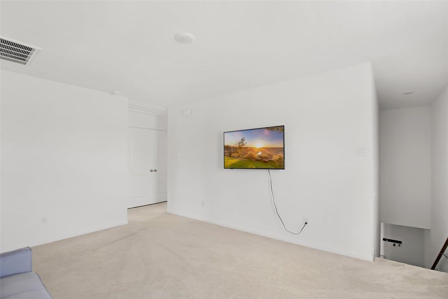 Head upstairs and land in the game room!