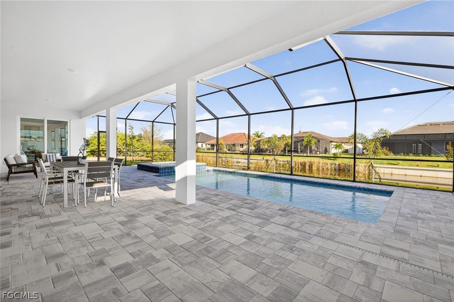 Exterior details and patio area of a home in Cape Coral, Cape Coral (Image 29).
