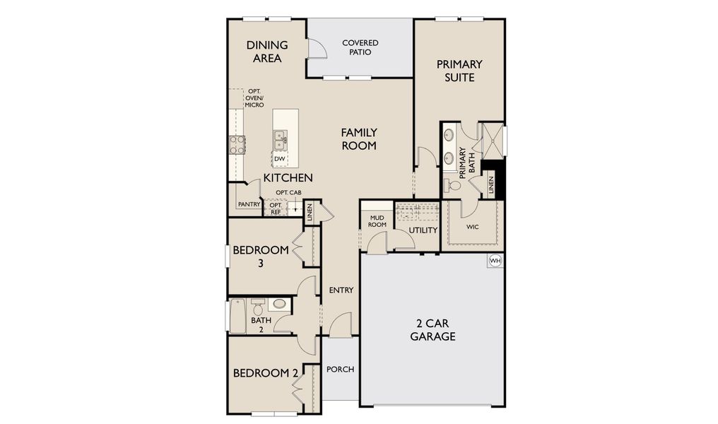 2D floor plan layout for the Cambridge by Ashton Woods in Lagos Reserve, Manor, TX (Image 5).