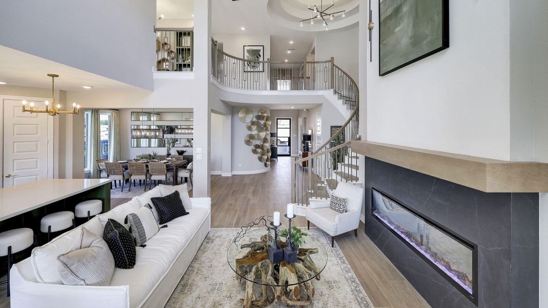 Furnished interior view inside a new home in Meridiana, Manvel (Image 6). Furnished interior view inside a new home in Meridiana, Manvel (Image 6).