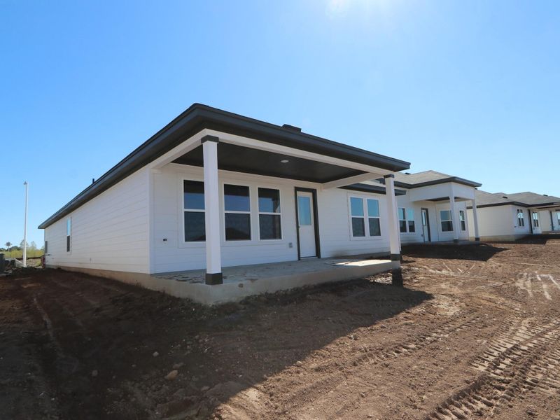 Exterior details and patio area of a home in Marble Creek Crossing, Austin (Image 12). Exterior details and patio area of a home in Marble Creek Crossing, Austin (Image 12).