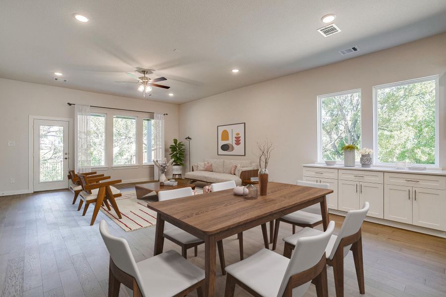 Representative furnished interior of a home built from the Longview by Graham Hart Home Builder in Talon Hills, Fort Worth (Image 5). Representative furnished interior of a home built from the Longview by Graham Hart Home Builder in Talon Hills, Fort Worth (Image 5).