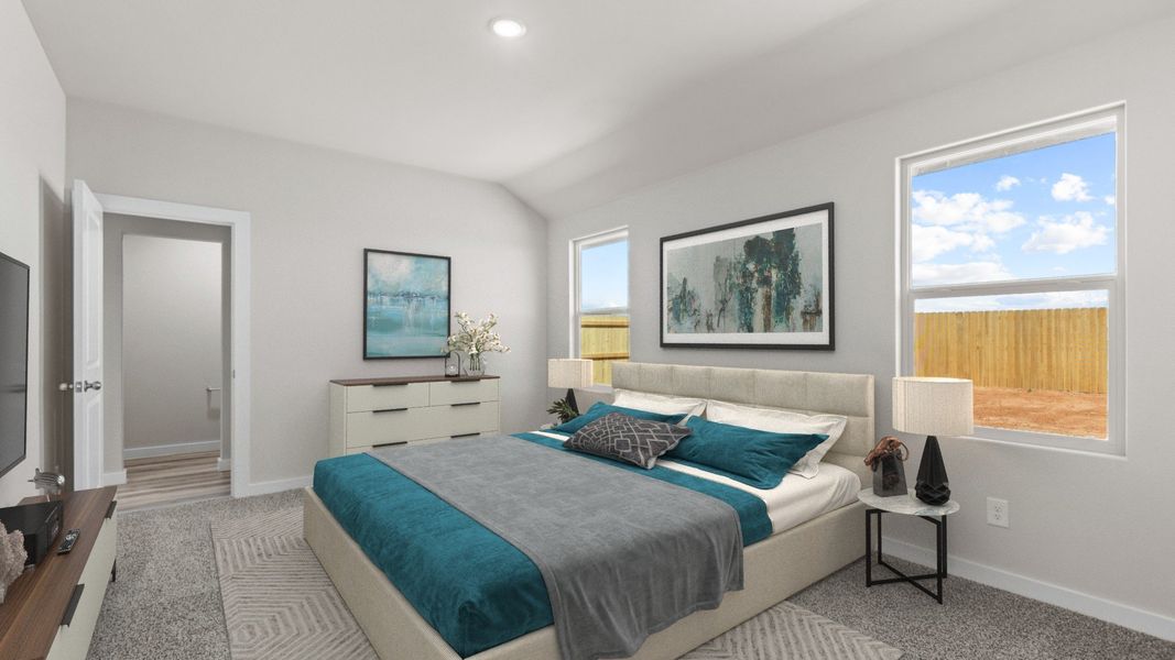 Representative furnished interior of a home built from the CAMDEN by D.R. Horton in Homestead at Parks Bell Ranch, Odessa (Image 11).