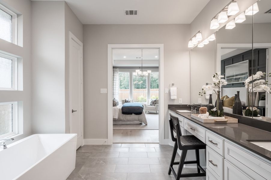 Representative furnished interior of a home built from the Snyder by Tri Pointe Homes in Harvest Green, Richmond (Image 69).