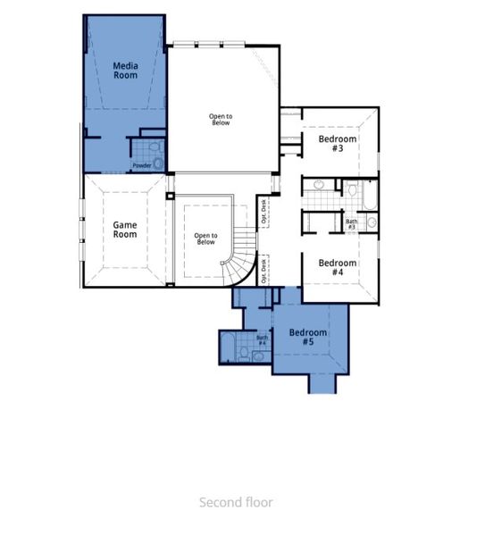2D floor plan layout of this home in Star Trail: 65ft. lots, Prosper, TX (Image 3). 2D floor plan layout of this home in Star Trail: 65ft. lots, Prosper, TX (Image 3).