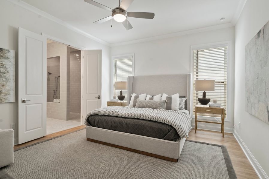 Representative furnished interior of a home built from the The Hickory by The Providence Group in Promenade at Sawnee Village, Cumming (Image 27).