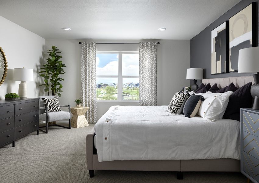 Furnished interior view inside a new home in Horizon Uptown: The Meadow Collection, Aurora (Image 8).