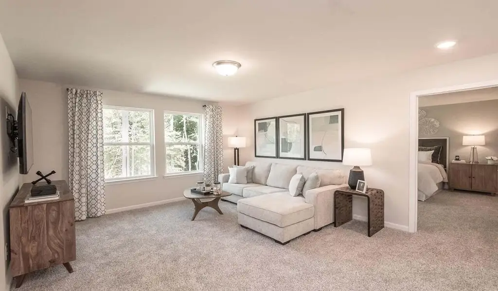 Furnished interior view inside a new home in The Coves at Lakes of Cane Bay, Summerville (Image 10). Furnished interior view inside a new home in The Coves at Lakes of Cane Bay, Summerville (Image 10).