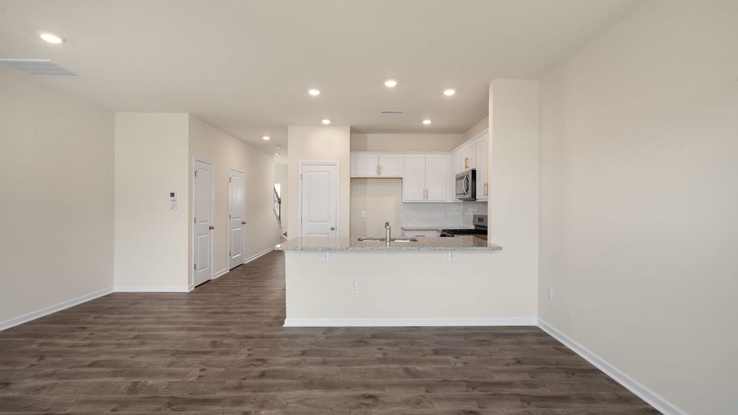 Spacious, unfurnished interior of a new home in Clock Road Townhomes, New Bern (Image 18). Spacious, unfurnished interior of a new home in Clock Road Townhomes, New Bern (Image 18).