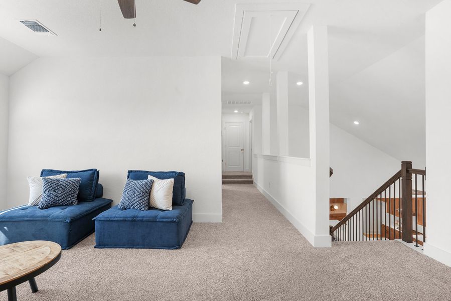 Representative furnished interior of a home built from the Grace by Chesmar Homes in Parkside on the River, Georgetown (Image 10). Representative furnished interior of a home built from the Grace by Chesmar Homes in Parkside on the River, Georgetown (Image 10).