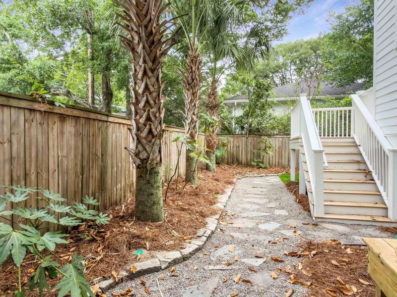 Exterior details and patio area of a home in , Isle Of Palms (Image 42). Exterior details and patio area of a home in , Isle Of Palms (Image 42).