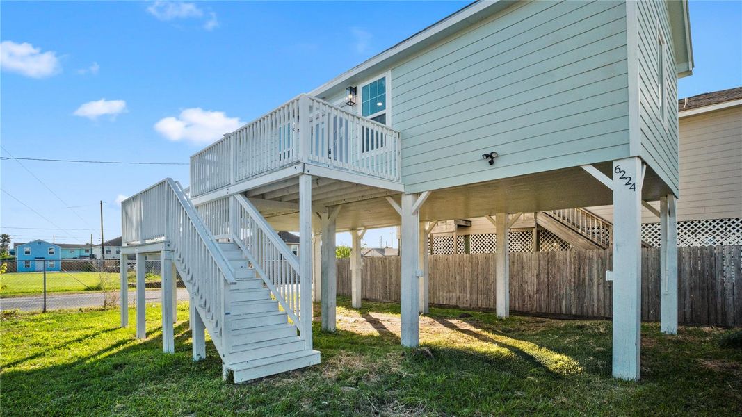 Exterior details and patio area of a home in , Galveston (Image 17). Exterior details and patio area of a home in , Galveston (Image 17).