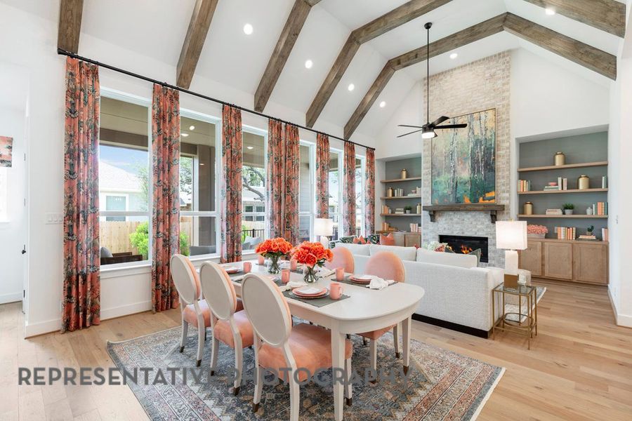 Furnished interior view inside a new home in Palmera Ridge: 60ft. lots, Leander (Image 15). Furnished interior view inside a new home in Palmera Ridge: 60ft. lots, Leander (Image 15).